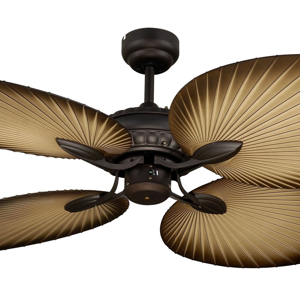 Oasis 52" 4 ABS Blade Palm Leaf Ceiling Fan Only Old Bronze - MOF134OB Martec, FANS, oasis-52-4-abs-blade-palm-leaf-ceiling-fan-only-old-bronze-mof134ob
